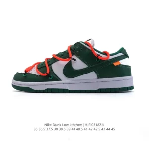 Nike Dunk Low Lthr/Ow Collaboration Deconstruction Strap Sb Series Classic Retro Sports Shoe