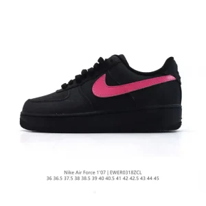 Nike Air Force 1 '07 Low White Leather Sneakers with Air Cushioning