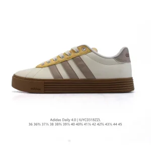 Adidas Daily 4.0 Retro Leather Sneakers for Men and Women