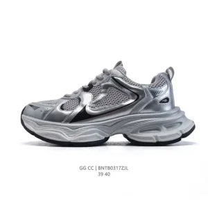 Gg Cc Luxury Chunky Sneakers for Women with 5cm Height Increase
