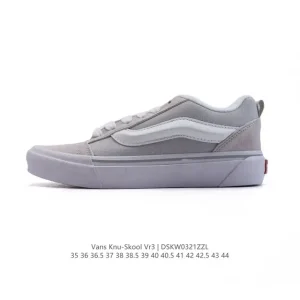Vans Knu Skool VR3 LX Leather Chunky Sneaker in White