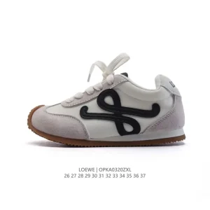 Loewe Ballet Runner 2.0 Kids Leather Low-Top Lace-Up Sneakers