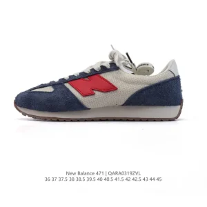 New Balance 471 Vintage Sneakers for Men and Women in Cream White and Light Purple
