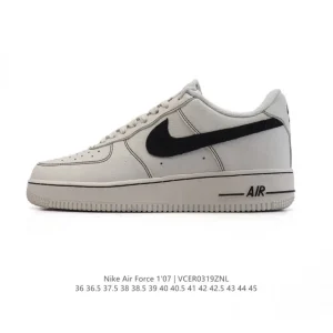 Nike Air Force 1 Low 2025 White Leather Sneakers with Air Cushion