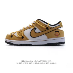 Off-White DUNK Low Leather Deconstructed SB Skate Shoe Dual Laces