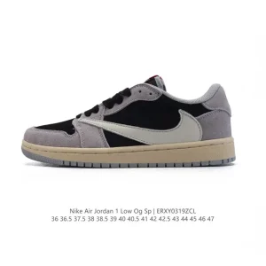 Jordan Military Blue Low Reverse Swoosh AJ1 Retro Basketball Shoes