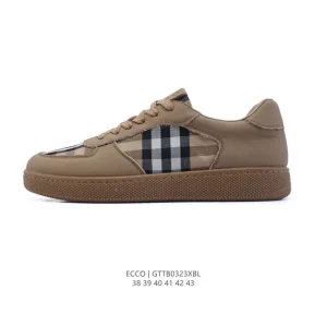 ECCO Men's Casual Leather Sneakers with Thick Sole
