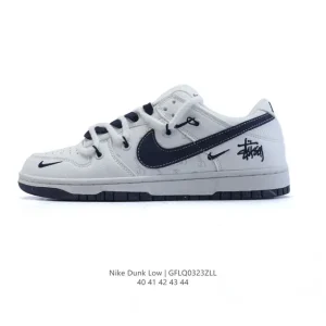 Nike Dunk Low Retro Basketball Shoes with Deconstructed Straps