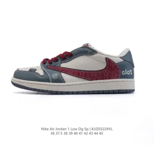 Jordan Military Blue Low OG SP Reverse Swoosh Sneakers