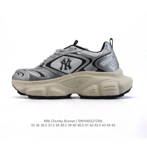 MLB Bigball Chunky Curve New York Yankees 6cm Platform Sneakers for Men and Women