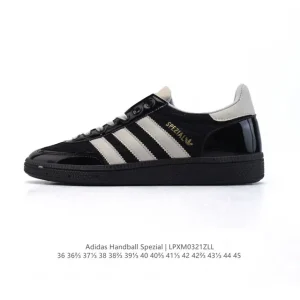 Adidas Handball Spezial Low-Cut Leather Vintage Sneakers with Rubber Sole