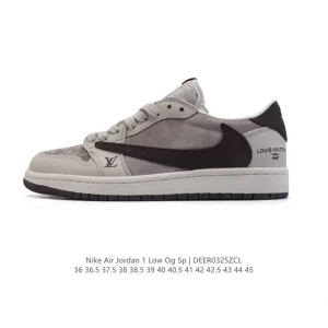Jordan Military Blue Low AJ1 Reverse Swoosh Retro Basketball Shoes