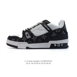 Louis Vuitton Trainer Sneaker Low Leather White Thick Sole Men Women Shoes