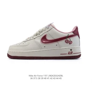 Nike Air Force 1 Low 07 Cherry Embroidery White Leather Sneakers