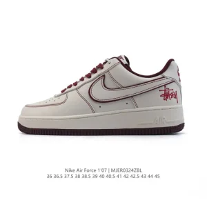 Nike Air Force 1 Low White Leather Casual Sneakers for Men and Women