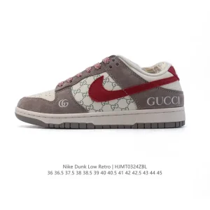 Nike Dunk Low Retro Gucci Collaboration Vintage Basketball Sneaker