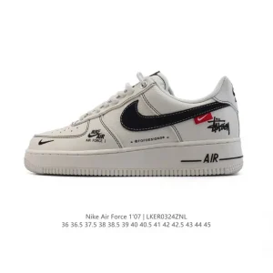 Nike Air Force 1 Low White Leather Sneakers for Men and Women
