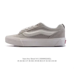 Vans Knu Skool VR3 LX Leather Chunky Sneaker in White