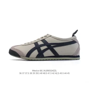 ASICS Onitsuka Tiger Mexico 66 Classic Leather Sneakers for Men and Women