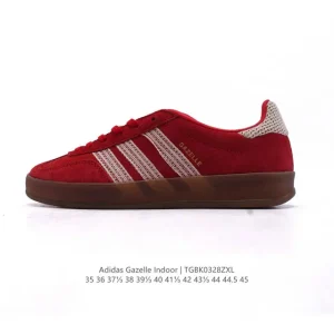 Adidas Originals Gazelle Indoor Retro Leather Sneakers Classic Gum Sole