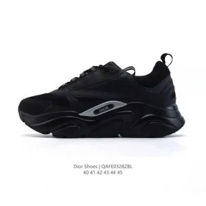 Dior Men's Low-Top Retro Running Sneakers with Thick Sole