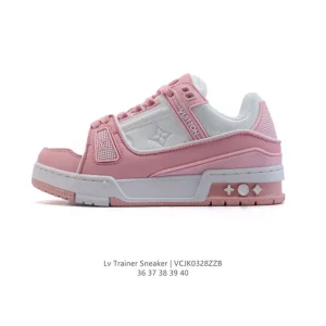 Louis Vuitton Trainer Sneaker Low Women's Fashion Thick Sole Shoes