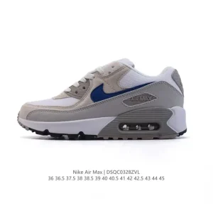 Nike Air Max 90 Retro Running Shoes with Leather and Mesh