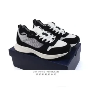 Dior Men's Low-Top Retro Running Sneakers - Thick Sole Old School Style
