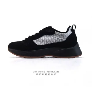 Dior Men's Low-Top Retro Running Sneakers with Thick Sole