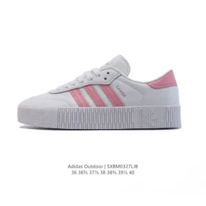 Adidas Samba Classic Leather Sneakers for Women White Gum Sole Retro Style