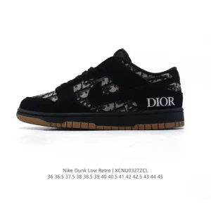 Nike Dunk Low Retro Dior Collaboration Vintage Basketball Skateboarding Sneakers