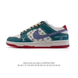 Nike Dunk Low Retro Louis Vuitton Collaboration Vintage Basketball Skate Shoes