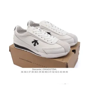 Descente Chron Retro Leather Sneakers for Men and Women