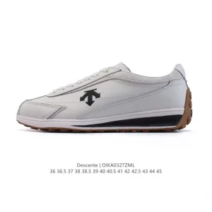 Descente Chron Retro Leather Sneakers for Men and Women