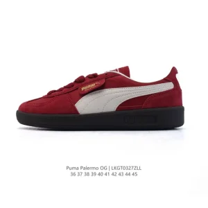 PUMA Palermo OG Army Trainer Low Top Leather Sneakers for Men and Women