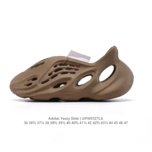 Adidas Yeezy Foam Runner Slide Sandal with Algae Material and Perforated Design