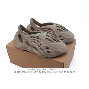 Adidas Yeezy Foam Runner Slide Sandal with Algae Material and Perforated Design