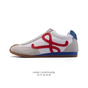 Loewe Ballet Runner 2.0 Leather Low-Top Sneakers with Round Toe