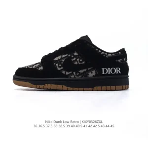 Nike Dunk Low Retro Dior Collaboration Vintage Basketball Skateboarding Shoes