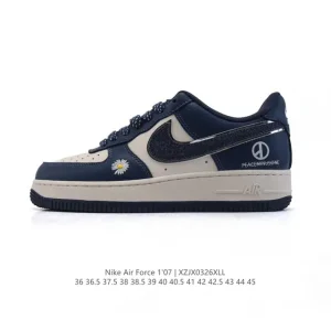 Nike Air Force 1 Low 2025 White Embroidery Honeycomb Air Cushion Sneakers