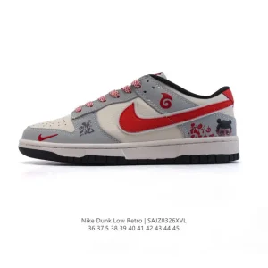 Nike Dunk Low Retro Basketball Shoes Vintage Style Leather