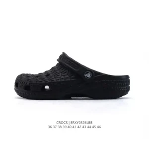 New Crocs Crocodile Texture Closed Toe Slide Clog for Men and Women