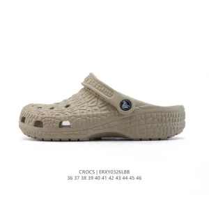New Crocs Crocodile Texture Closed Toe Clog Sandal Slipper for Men and Women