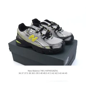 New Balance MR740 Vintage Grey Blue Retro Running Shoes
