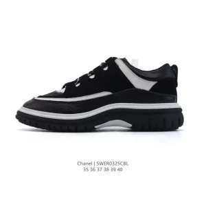 Chanel 2024 Women's Classic White Platform Sneakers for Everyday Style