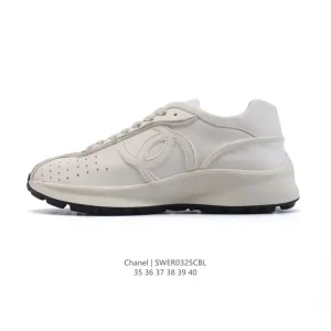 Chanel 2024 Women's Classic White Platform Sneakers