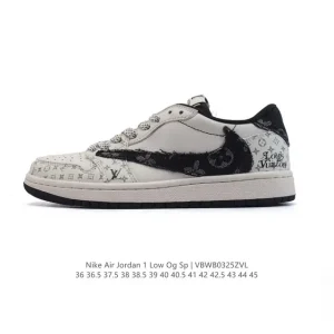 Jordan Military Blue Low AJ1 Reverse Swoosh Retro Basketball Shoes