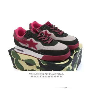 Bape x Nike Air Force 1 Sta Low Camo Sneakers with Air Sole Cushioning
