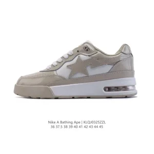 Bape x Nike Air Force 1 Sta Low Camo Sneakers with Air Sole