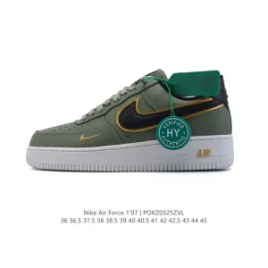 Nike Air Force 1 Low 07 White Leather Vintage Bubble Sneakers